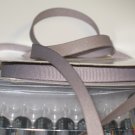 3/8" GROSGRAIN RIBBON - SILVER -  5 yards