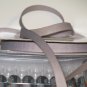 3/8" GROSGRAIN RIBBON - SILVER -  5 yards