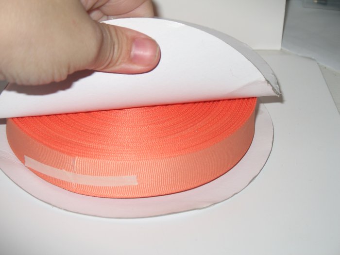 7/8" - Solid - Grosgrain Ribbon - Peach - 5 yards