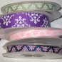 3/8" & 7/8" Grosgrain Ribbon Grab Bag - Entire Lot in Picture  - Spring Moss/Purple/White/Ink Blue
