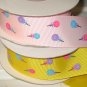 1-1/2" Lollipop Grosgrain Ribbon- Daffodil / Light Pin - Entire Rolls