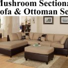 Microsuede Microfiber Sectional Sofa and Ottoman NEW