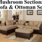 Microsuede Microfiber Sectional Sofa and Ottoman NEW