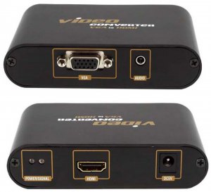PC VGA + Audio To HDMI Adapter / Converter Box - For Connecting To Digital TV / Monitors