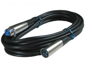 6 Ft XLR Microphone Cable - Male To Female 3 Pin - Black Mic Cord