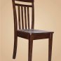 Capri solid top table with 4 wood seat or upholstery chairs in cappuccino SKU#: C5S-CAP