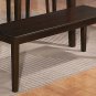 7PC CAPRI DINING SET, TABLE with 6 WOOD SEAT CHAIRS IN CAPPUCCINO, SKU: CAP7S-CAP-W