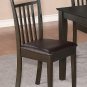 5pc Henley Dining Table with 4 Capri Wood Seat Chairs in Cappuccino. SKU#: HECA5-CAP-W