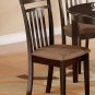7-PC Henley Dining Table with 6 Capri Wood Seat Chairs in Cappuccino. SKU#: HECA7-CAP-W