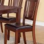 6PC DUDLEY KITCHEN DINING SET TABLE 36x60 w/4 WOOD SEAT CHAIR & 1 BENCH IN MAHOGANY, SKU: DU6-MAH-W