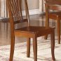 5pc Avon Dinette Kitchen Dining Set Oval Table + 4 Leather Seat Chairs in Cherry Brown AV5-SBR-LC