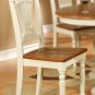 9PC Plainville Oval Dining Table w/8 Padded Chairs Buttermilk & Cherry SKU: PLAI9-WHI-C