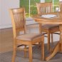 5-PC Vancouver Dinette Dining Set, Oval Table with 4 Wood Seat Chairs Light Oak, SKU: VANC5-OAK-W