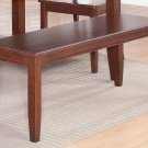 Dudley Dinette Kitchen Dining Bench in Mahogany L52"xD16"xH18". SKU: DU-B-MAH