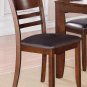 5PCS LYNFIELD RECTANGULAR DINETTE DINING SET TABLE w/4 LEATHER CHAIR, ESPRESSO SKU: LY5-ESP-LC