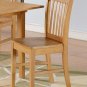 5PC dinette kitchen set round table drop leaf + 4 cushion seat chairs in OAK. SKU: DNO5-OAK-C