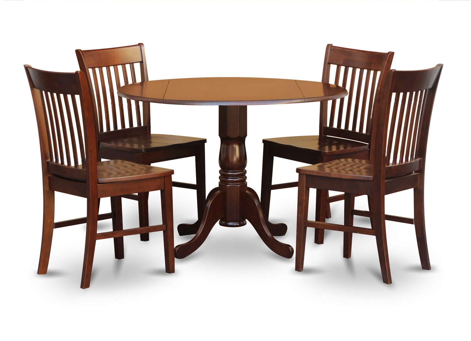 round dublin table leaf 5PC Norfolk 4 table w/ seat round Dublin drop wood