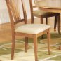 3PC Dublin 42" round table w/ drop leaf + 2 Avon wood seat chairs in oak. SKU: DAV3-OAK-W