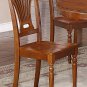 5PC Dublin 42" round table, drop leaf +4 Plainville cushion chairs in saddle brown. SKU: DPL5-SBR-C