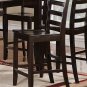 7PC Fairwinds Counter Height Table w/6 Leather Seat Chairs in Cappuccino. SKU: F7-CAP-LC