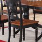 5PC Plainville Oval Dining Table w/4 Wood Seat Chairs Black & Cherry SKU: PLAI5-BLK-W