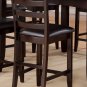 Set of 2 Fairwinds counter height chairs, bar stool with leather seat in cappuccino. SKU: FAS-CAP-LC