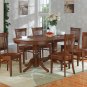 7PC Vancouver Dinette Dining Set, Oval Table with 6 Wood Seat Chairs Espresso, SKU: VANC7-ESP-W