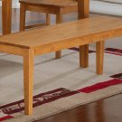 One Capri Dinette Kitchen Dining Bench L52xW16xH18", Wood Seat In Light Oak, SKU: EWBEN-OAK-W