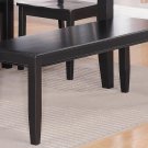Dudley Dinette Kitchen Dining Bench in Black L52"xD16"xH18". SKU: DU-B-BLK