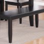 Dudley Dinette Kitchen Dining Bench in Black L52"xD16"xH18". SKU: DU-B-BLK