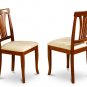 5Pc Oval Avon Dining Table with 4 Wood Seat Chairs in Saddle Brown. SKU: AVON5-SBR-W