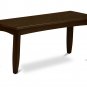 Parfait Dining Bench in Cappuccino, L43"xD15"xH18". SKU: PFB-CAP-W