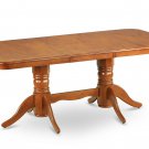 Napoleon Double Pedestal Dining Table in Saddle Brown, Chair is not included, SKU: NAT-SBR-TP