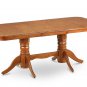 Napoleon Double Pedestal Dining Table in Saddle Brown, Chair is not included, SKU: NAT-SBR-TP