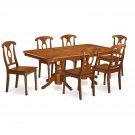 7pc Napoleon Dining Set, Table + 6 Napoleon Wood Chairs cherry brown SKU# NANA7-SBR-W