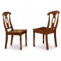 7pc Napoleon Dining Set, Table + 6 Napoleon Wood Chairs cherry brown SKU# NANA7-SBR-W