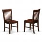 3pc Dublin round table w/2 drop leaves and 2 Norfolk wood seat chairs in mahogany DLNO3-MAH-W