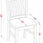 3pc Dublin kitchen set round table drop leaf + 2 Norfolk wood chairs in oak SKU: DLNO3-OAK-W