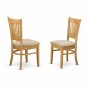 5pc Norfolk kitchen set, table with 4 Vancouver wood seat chairs in light oak SKU# NOVA5-OAK-W