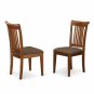 7pc Portland oval kitchen dining set table + 6 upholstered chairs saddle brown SKU# PORT7-SBR-C