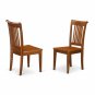 7pc Portland oval kitchen dining set table + 6 upholstered chairs saddle brown SKU# PORT7-SBR-C