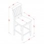 Set of 2 Vernon counter height chairs w/ wood seat in buttermilk cherry finish SKU# VNS-WHI-W