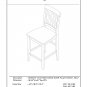 Set of 2 Vernon counter height chairs w/ wood seat in buttermilk cherry finish SKU# VNS-WHI-W