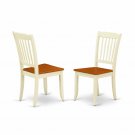Set of 2 Danbury dinette kitchen dining chairs w/ plain wood seat buttermilk cherry SKU# DAC-BMK-W