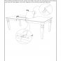 7pc set rectangular dinette dining table with 6 wood seat chairs linen off-white