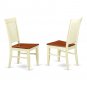 7pc Weston set rectangular dining table + 6 wood seat chairs buttermilk cherry