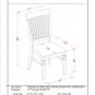 7pc Weston set rectangular dining table + 6 wood seat chairs buttermilk cherry