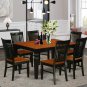 7pc Weston set rectangular dining table + 6 wood seat chairs buttermilk cherry