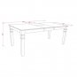 7pc Weston set rectangular dining table + 6 wood seat chairs in black & cherry