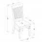 7pc Weston set rectangular dining table + 6 wood seat chairs in black & cherry